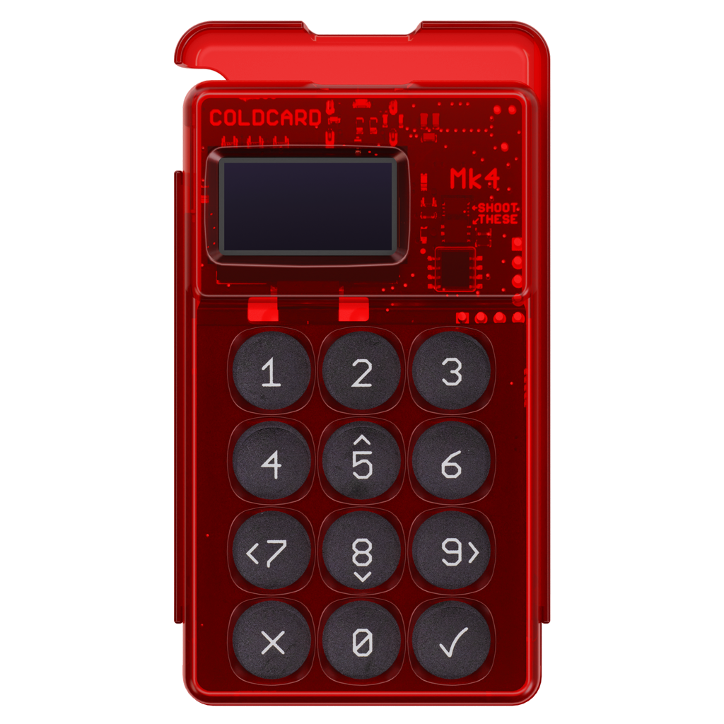 Аппаратный hodl-биткоин кошелек Coldcard MK4 Red с NFC