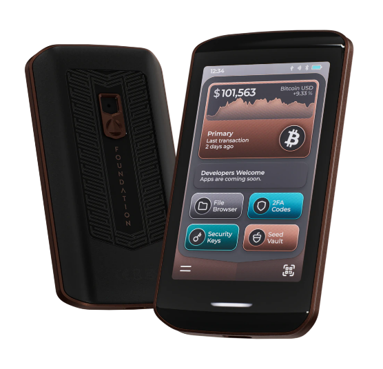 Аппаратный кошелек Foundation Passport Prime Midnight Bronze