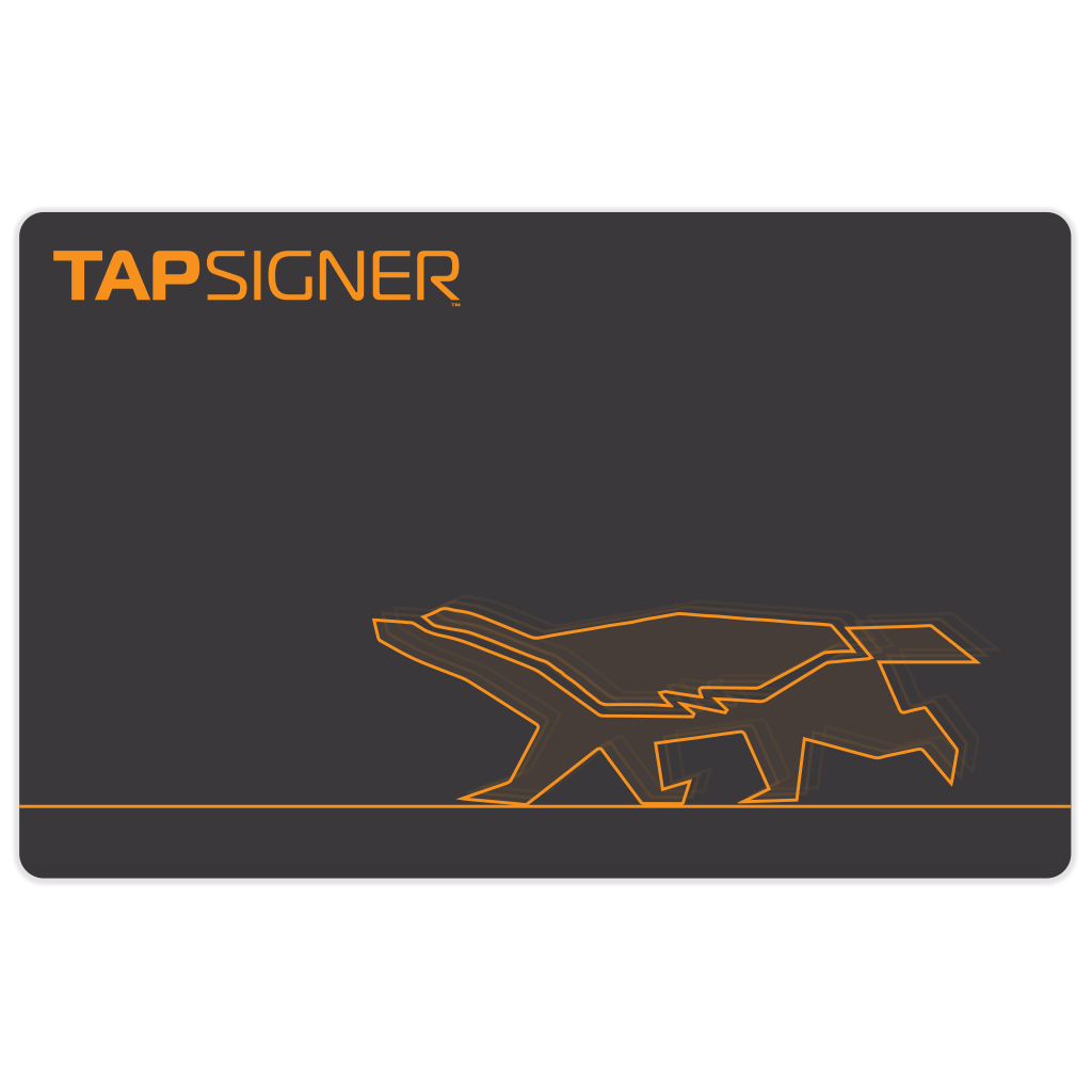 Аппаратный биткоин кошелек TAPSIGNER™ Honey Badger