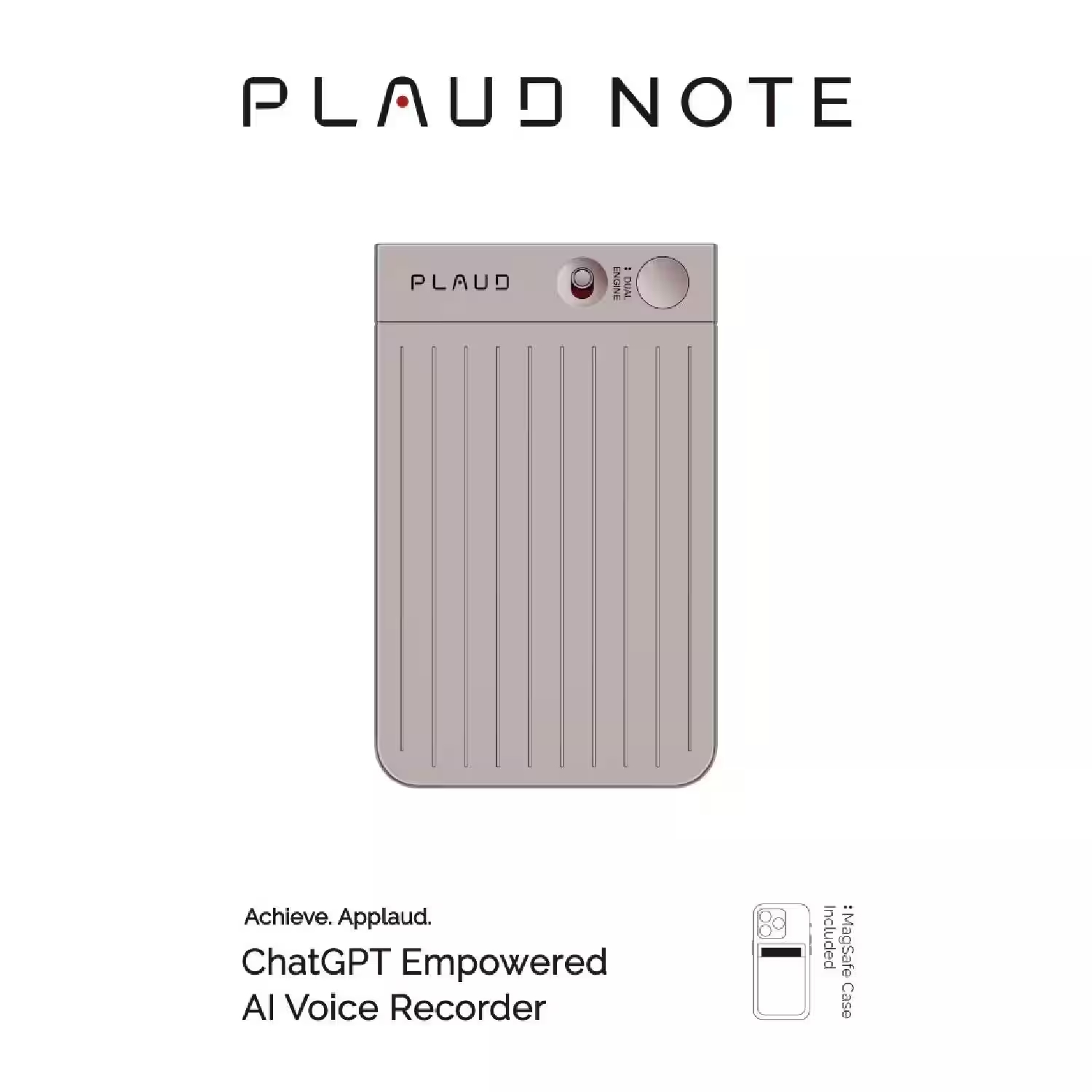 Диктофон PLAUD NOTE ChatGPT (starlight). Товар уцененный.