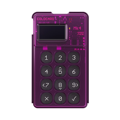 Аппаратный hodl-биткоин кошелек Coldcard MK4 Purple с NFC
